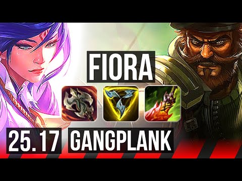 FIORA vs GANGPLANK (TOP) | 56k DMG, 7 solo kills, 5k comeback | KR Master | 25.17