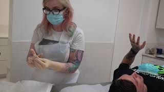 Download Lagu Double the Fun with 2 Industrial Piercings on Collin at Tommy T's Body Piercing Huntington Beach, CA Thumbnail