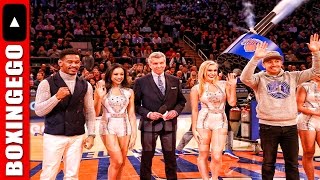 GENNADY "GGG" GOLOVKIN & DANNY JACOBS GO HEAD-TO-HEAD AT NEW YORK KNICKS GAME (BOXINGEGO)