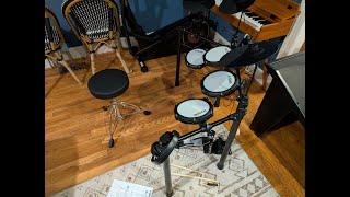 Fully Assembled in 40 minutes - Electric Drum set - Electric Drum Set for Beginner with Kick Hammer