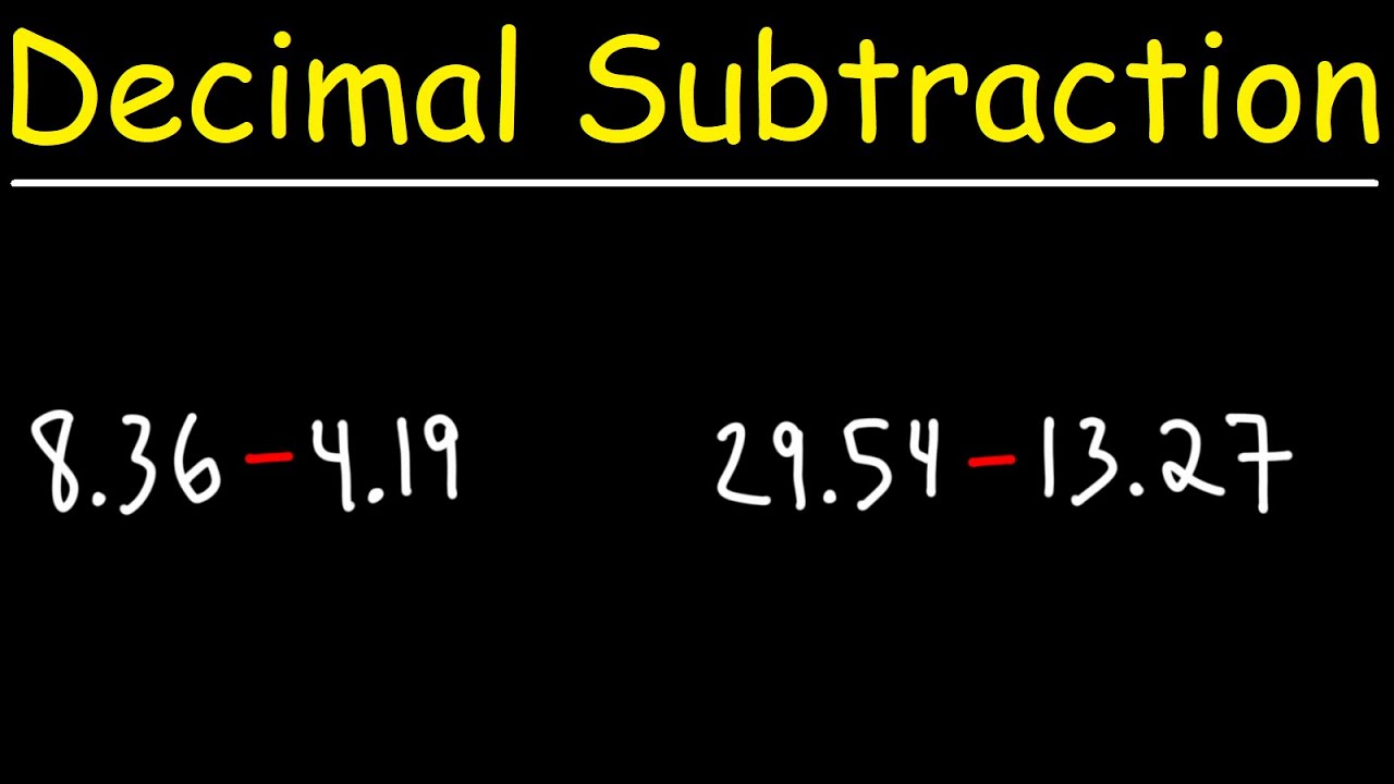 How To Subtract Decimals with Borrowing