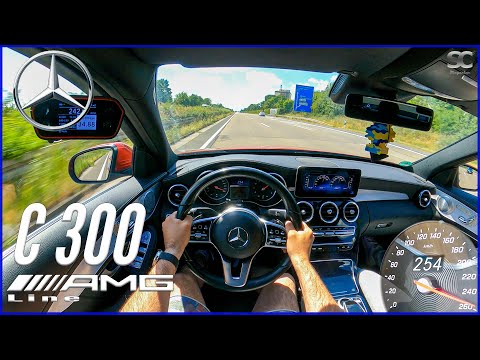 2019 Mercedes-Benz C300 AMG Line - POV Autobahn Top Speed Drive