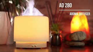 Aromatický difuzér ultrazvukový 280ml teplé biele led podsvietenie