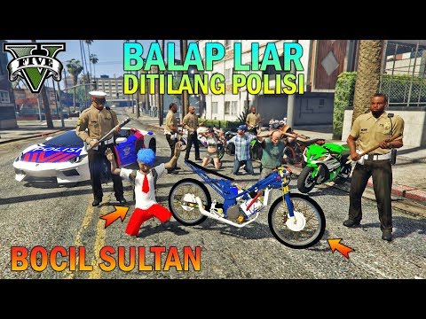 BOCAH SD BALAPAN DITILANG POLISI - GTA 5 SULTAN
