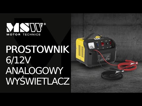 Video - Prostownik - 6/12V - 8A - analogowy wyświetlacz