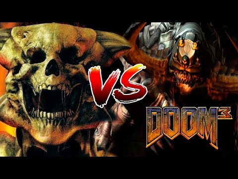 Maledict vs Cyberdemon - EPIC BOSS FIGHT - DOOM 3 Monster Infighting