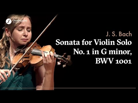Eva Rabchevska plays J. S. Bach - Sonata for Violin Solo Nr. 1 in G minor, BWV 1001
