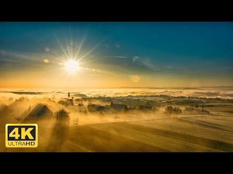 FLYING OVER NATURESCAPE (4K UHD) - Relaxing Music Along With Beautiful Nature Videos - 4K Video