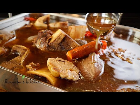 beef bone stock/broth recipe