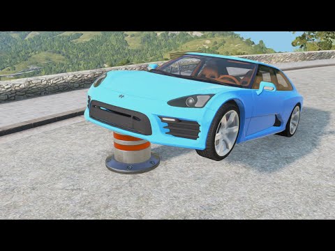 Cars vs Bollards 4k – Beamng.Drive