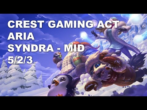 Crest Gaming Act Aria Mid Syndra vs Lucian - KR Challenger Patch 10.8