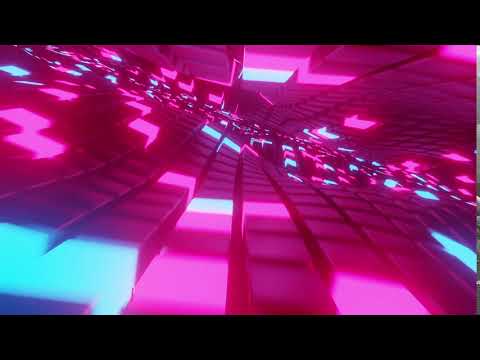 Blender Animation - Flying Through Neon Cubes