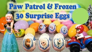 PAW PATROL & FROZEN Surprise Eggs with Peppa Pig Julius JR Surprise Toy Paw Patrol Video Video