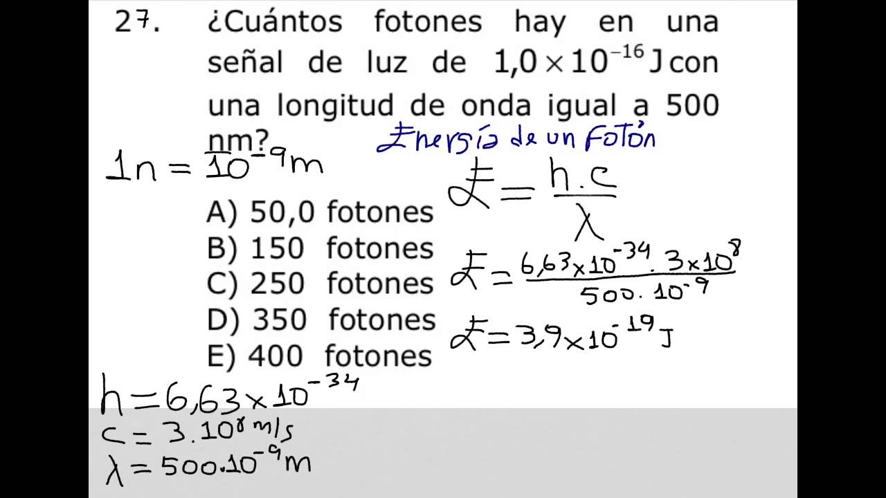Como calcular la cantidad de fotones en una señal de luz