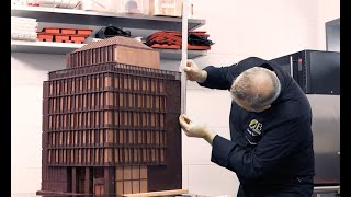 Topchocolatier Jurgen Baert ontwerpt chocolade gebouw van 35 kilo