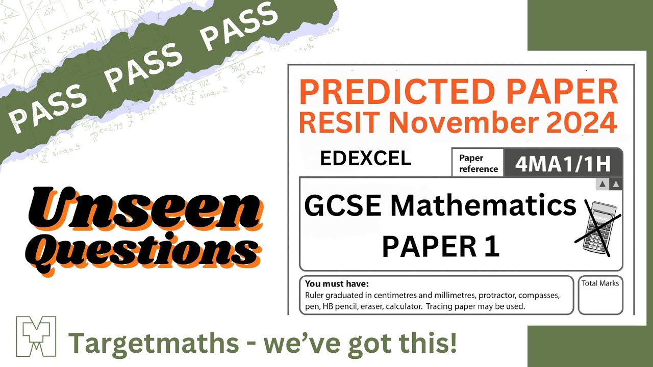 PASS GCSE Maths Resit | Predicted Paper 1 Foundation | Aiming of a grade 4/5 | GCSE Maths Revision