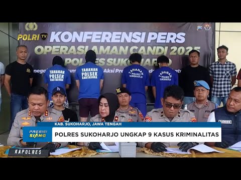 OPERASI AMAN CANDI 2025, POLRES SUKOHARJO UNGKAP 9 KASUS PREMANISME