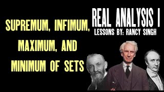 Supremum, Infimum, Maximum, and Minimum of Sets [Real Analysis]