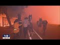 Palisades fire 100mph winds, homes burning down, thousands forced to evacuate.mp4