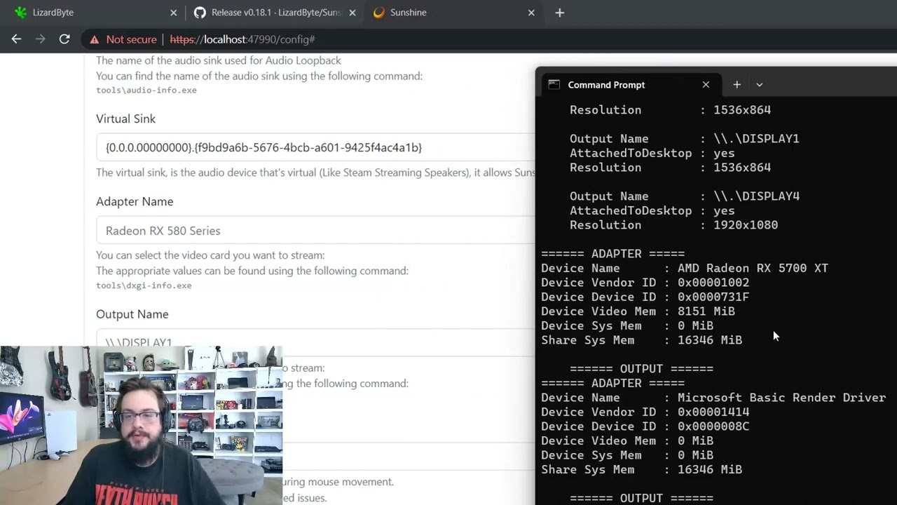 How to Configure Sunshine for Moonlight (v0.18.1)