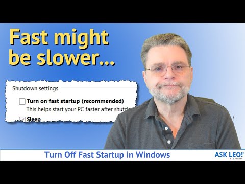 Turn Off Fast Startup in Windows