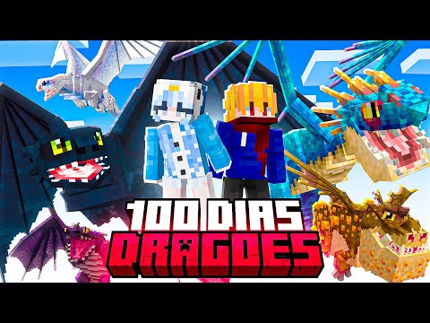 SOBREVIVEMOS 100 DIAS EM DUPLA NO MINECRAFT COMO TREINAR SEU DRAGÃO!
