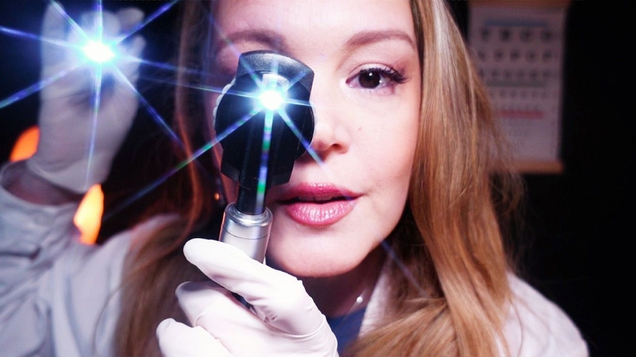 ASMR Eye Exam Roleplay for Sleep 👁️ Medical Doctor Exam + Light Triggers