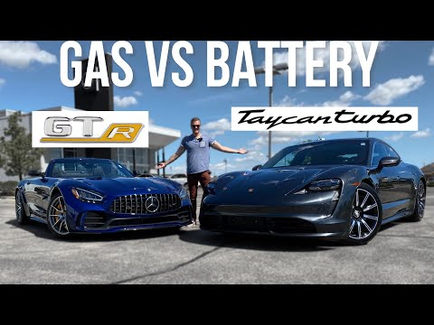 Porsche Taycan Turbo vs Mercedes-AMG GTR - The Future Against The Past