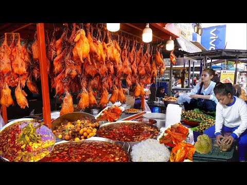 Cambodian Night Street Food at Chhouk Meas - Roasted Ducks, Desserts, Market Food, & More