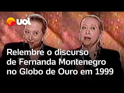 Fernanda Montenegro spoke at the Golden Globes 26 years ago after the victory of the film Central...