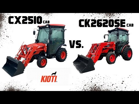 Kioti CX2510 CAB vs. CK20SE CAB Tractor - CK2620SE VS. CX2510 COMPARISON Walkthru