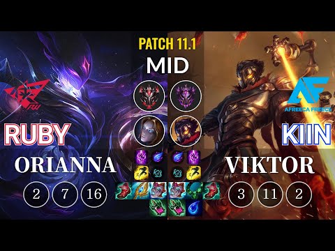 RW Ruby Orianna vs AF Kiin Viktor Mid - KR Patch 11.1