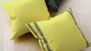 Декоративная подушка «939393» серый/черный, желтый/золото — видео о товаре