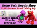 Barney Brings Elmo In For Repair Let S Have A Bit Of Fun With This As We Go