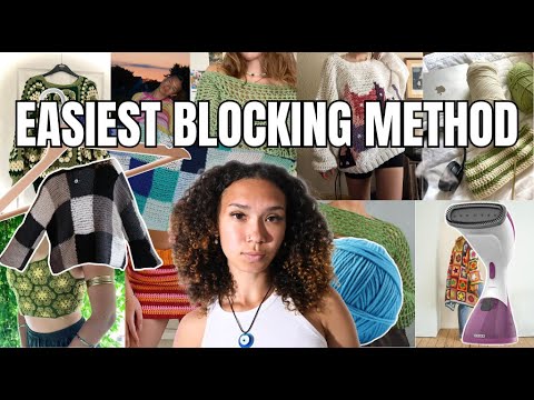 how to make your crochet pieces 100x better beginners (easiest blocking method)