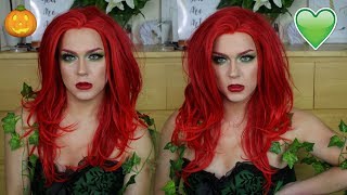 Poison Ivy Drag Cosplay Transformation 💚🎃❤️ | Boy to Girl  | HALLOWEEN 2018