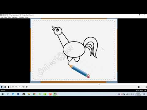 HĐTH: vẽ chú gà trống %-6 tuổi