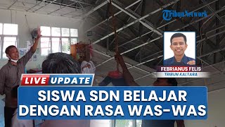 Meski Tidak Ada Korban, Ambruknya Plafon Kelas SDN 004 Sei Lancang Buat Siswa dan Guru Was-was