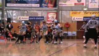 preview picture of video 'Roller Derby: South Island Sirens vs Convict City Rollers'