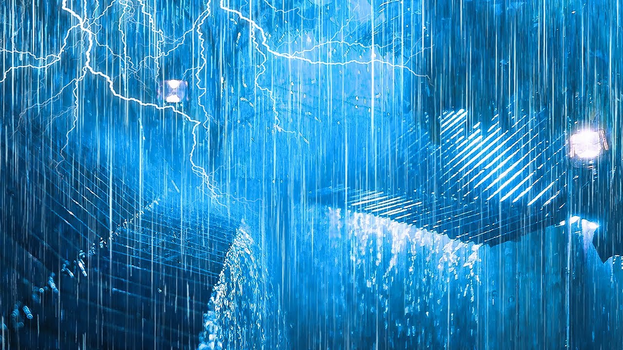 Beat Stress for Restful Sleep with Lashing Rain & Thunder Reverberating on a Tin Roof of a Cabin