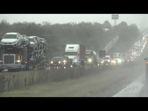10-26-2020 Norman, OK - Ice Storm - Major Traffic Jam on I-35 - Numerous Accidents