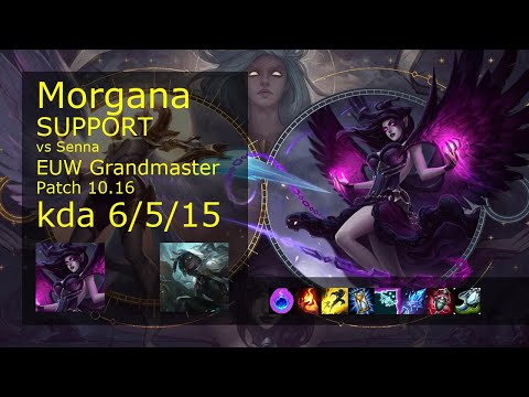 Morgana Support vs Senna - EUW Grandmaster 6/5/15 Patch 10.16 Gameplay