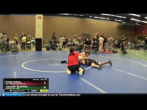 105 Lbs Round 2 - Tyler Zufall, Hill Country Wildcats WC Vs Zachary Blanton, Spartan Mat Club F99d