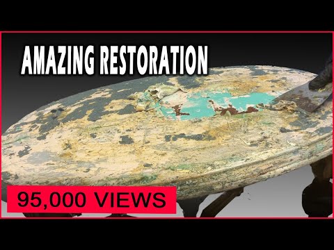 AMAZING RESTORATION VINTAGE WALNUT SIDE TABLE | Furniture Restoration | The "Baby Maker" Table.
