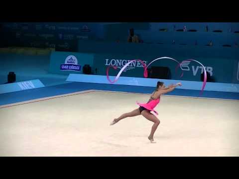 Azevedo  Gaudio Natalia (BRA)  ribbon   World Championships RG 2013  Qual