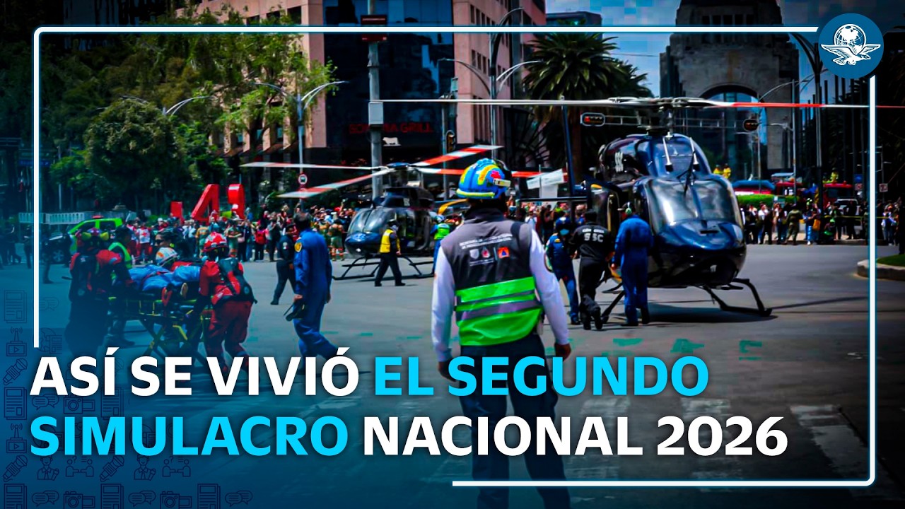 Simulacro Nacional 2026: rescates, helicópteros y baja participación en CDMX