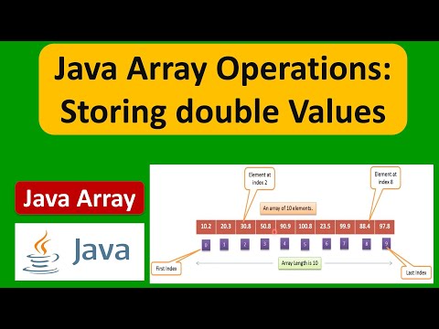 How To Store Double Values In Java Array Java Array Storing Double Values Java Tutorial
