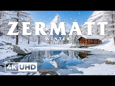 Winter in Zermatt, Switzerland 4K ❄️ Snowy Matterhorn, Glacier Paths, Alpine Chalets