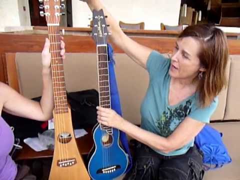 Martin and Washburn travel guitar comparison by Jana Stanfield