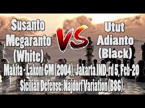 Pertandingan Catur|Chess Game Susanto Megaranto vs Utut Adianto|Makita - Lakoni GM (2004)